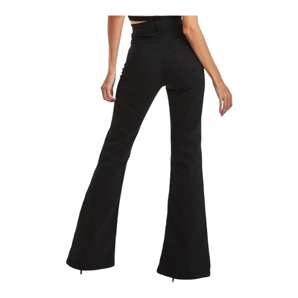 M. Officer BOOTCUT JEANS C3 BLACK SPLIT FRONT DENIM - Picture 13 of 13